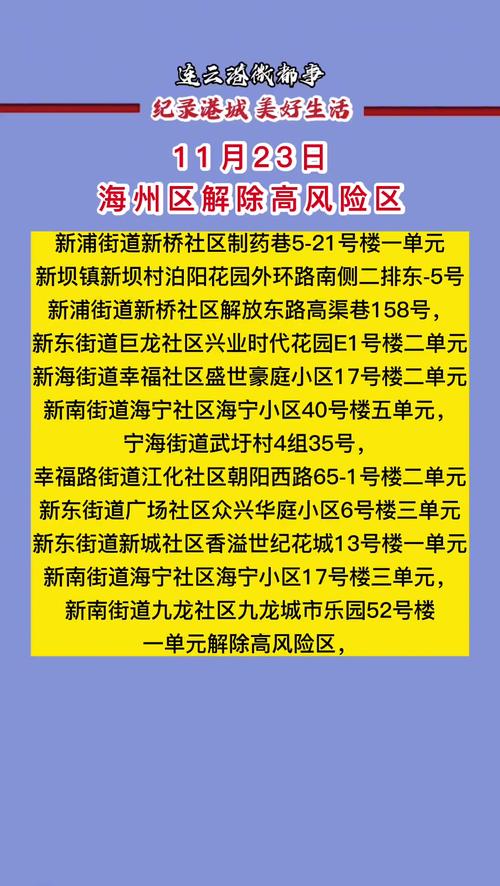 江苏连云港海州区疫情最新通报，含新增病例及防控措施