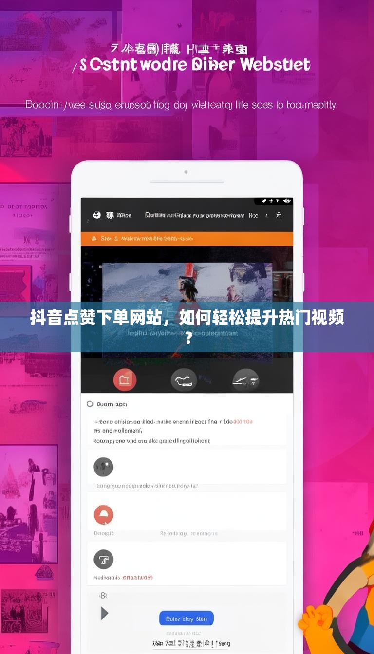 抖音点赞下单网站,如何轻松提升热门视频?