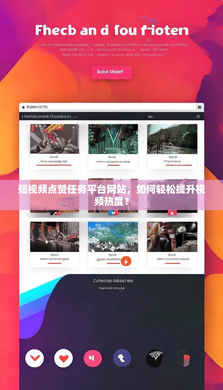 短视频点赞任务平台网站,如何轻松提升视频热度?