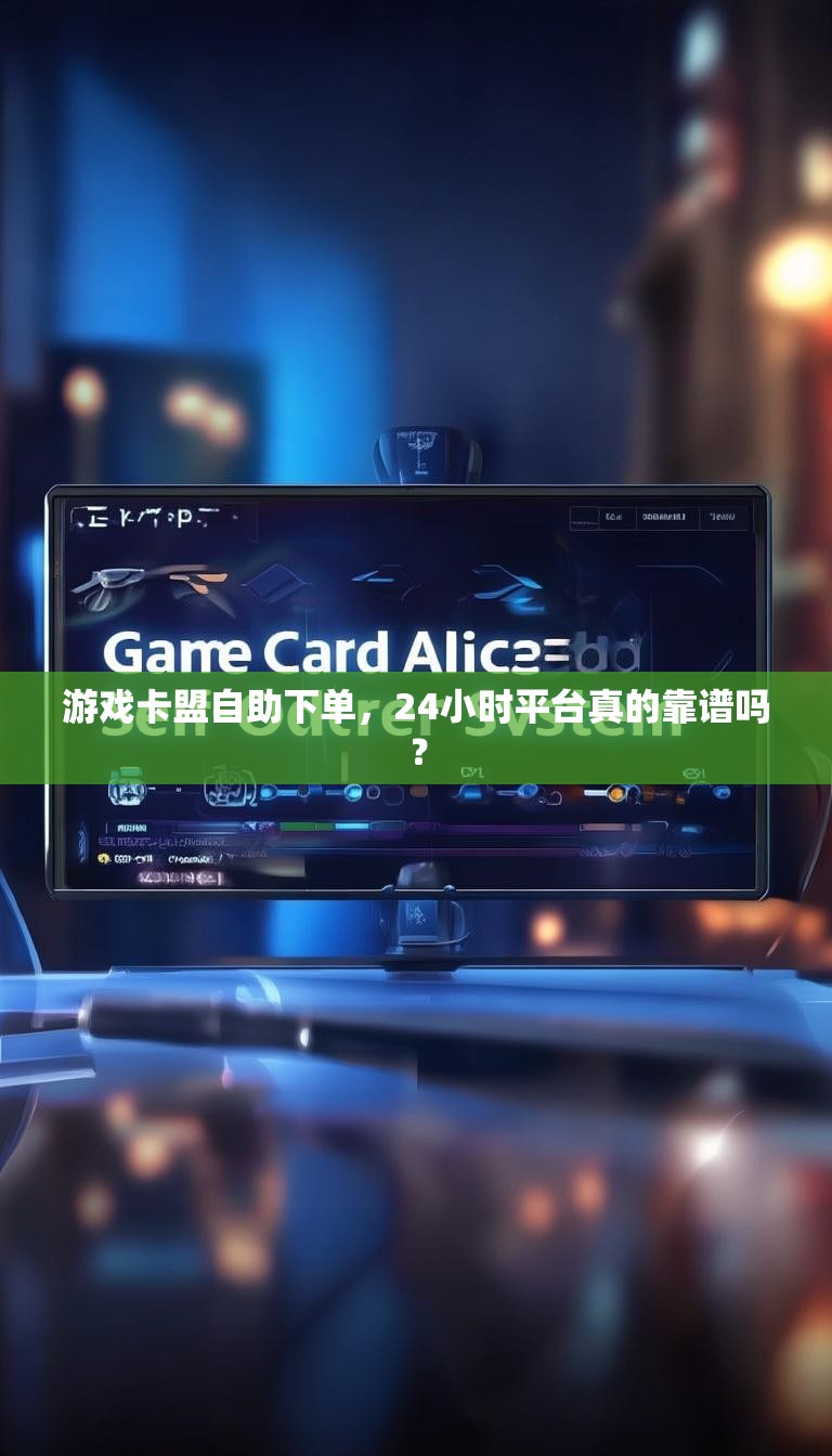 游戏卡盟自助下单,24小时平台真的靠谱吗?