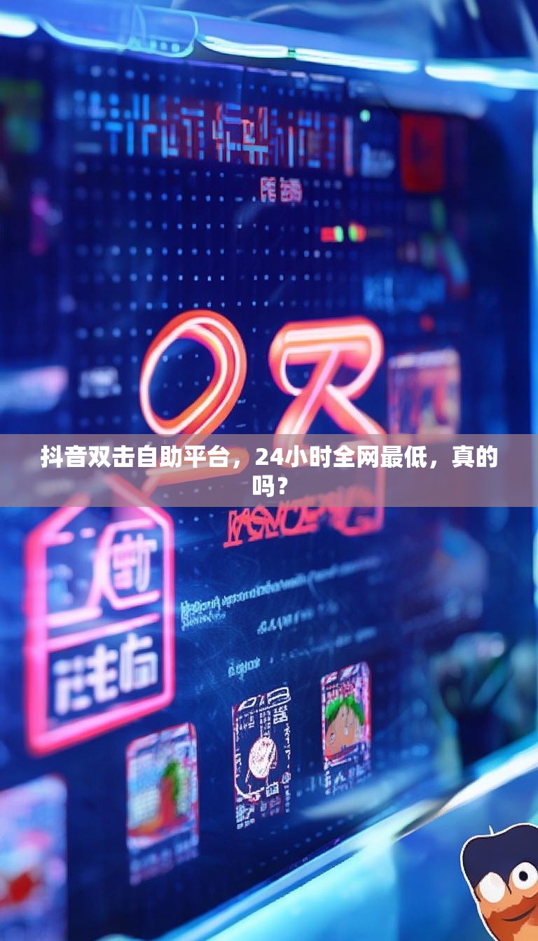 抖音双击自助平台,24小时全网最低,真的吗?