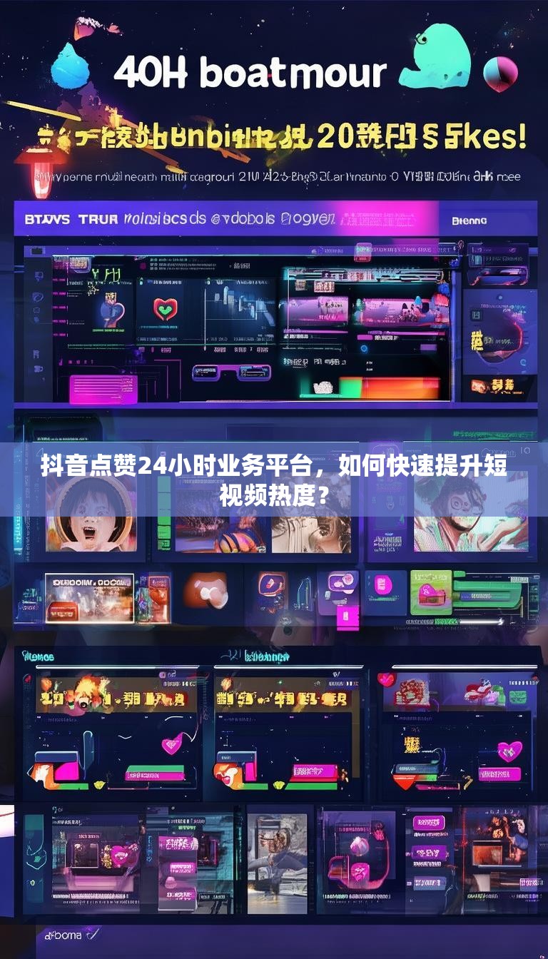抖音点赞24小时业务平台,如何快速提升短视频热度?