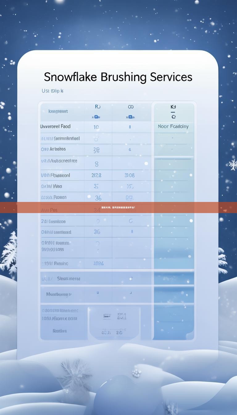 雪花代刷，如何选择最靠谱的平台？