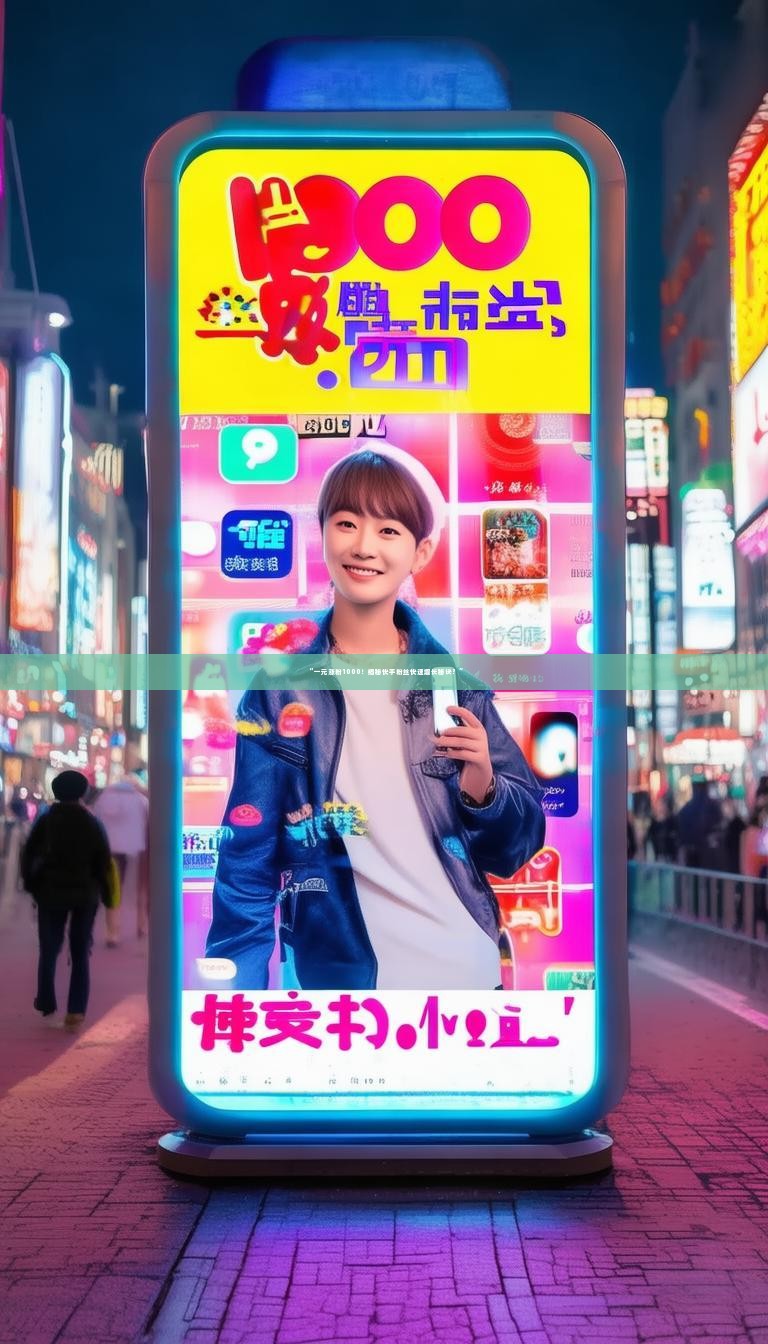 “一元涨粉1000！揭秘快手粉丝快速增长秘诀？”