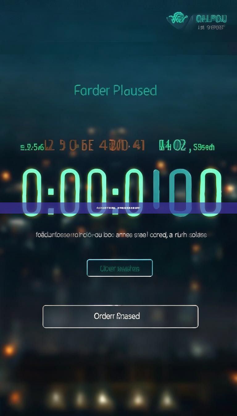 dy24小时下单网站，秒到账服务真的靠谱吗？