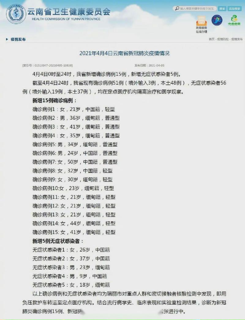 云南新增本土15例病例，具体情况是怎样的？