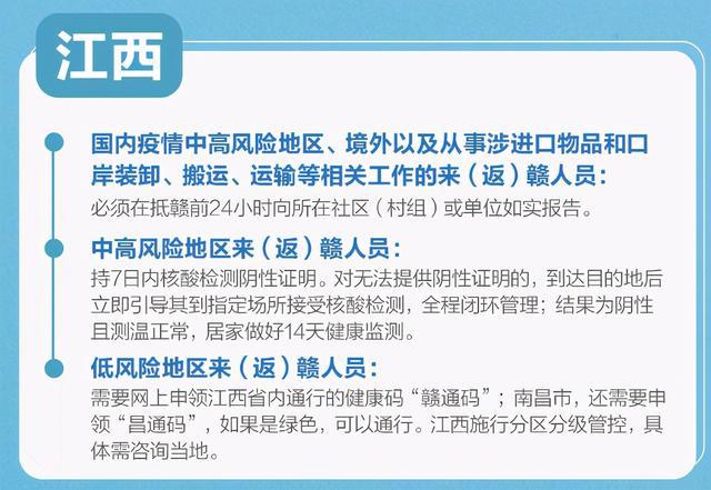 现在从哪些省份回来要核酸检测或需隔离