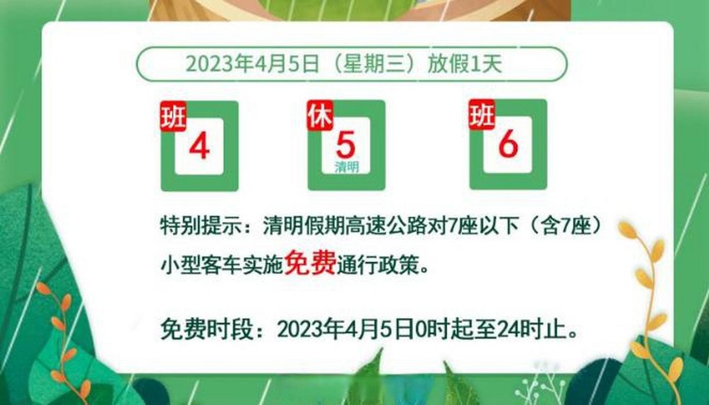 2023清明节高速过路费免费吗？免费时间、车型及判定标准